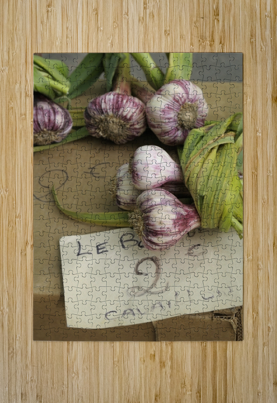 Fresh red garlic at the Lourmarin market Kevin Oke Puzzle printing