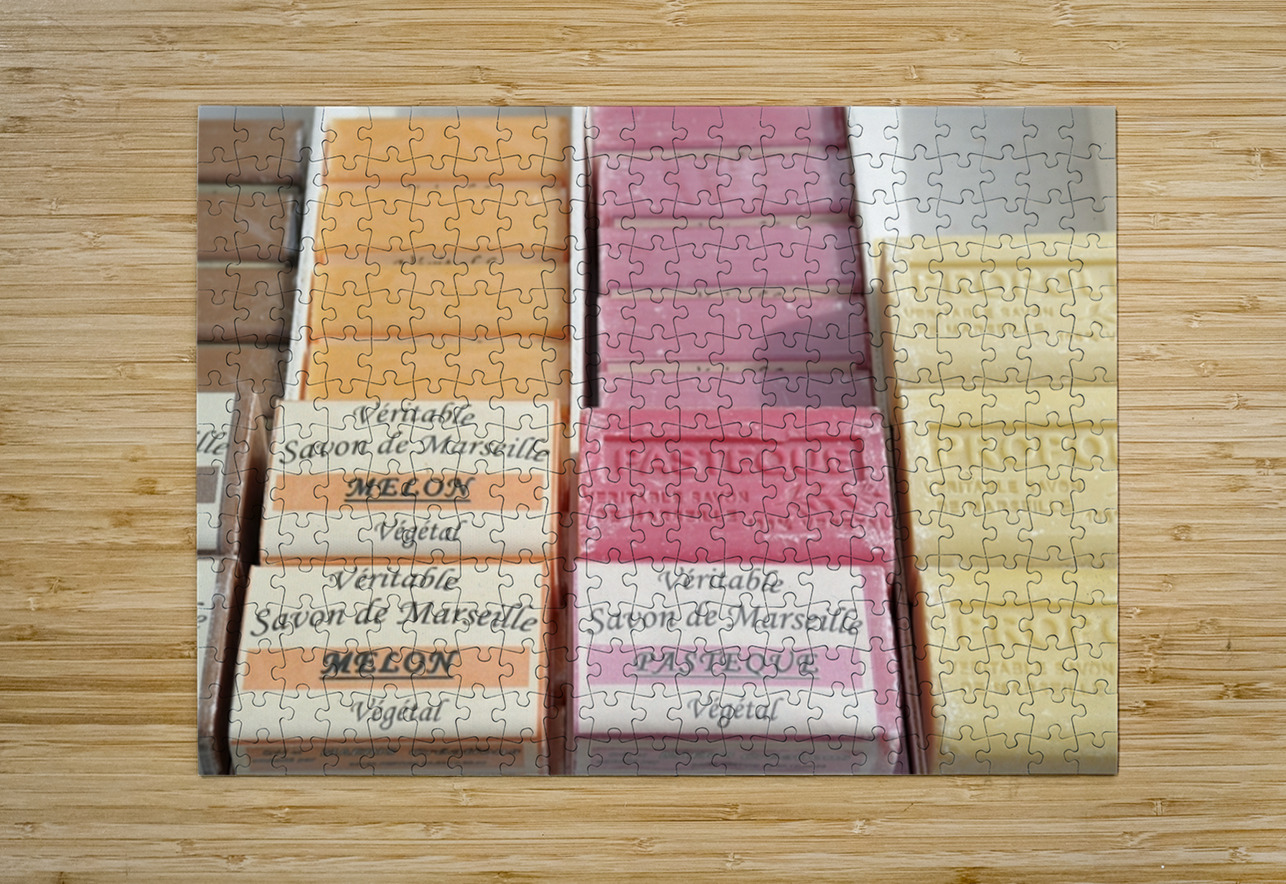 Melon and watermelon soap bars at the Lourmarin market Kevin Oke Puzzle printing