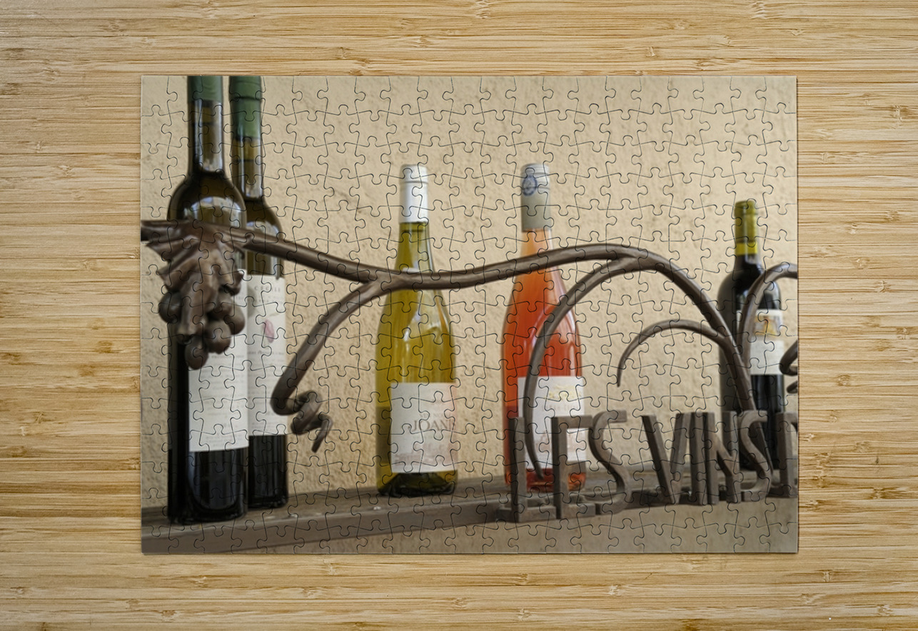 Les Vins Du Luberon store sign with bottled wine Kevin Oke Puzzle printing