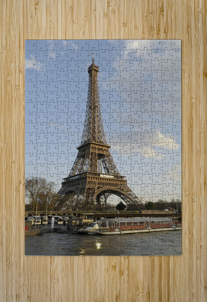 Sightseeing boats and the Eiffel Tower Paris Kevin Oke Puzzle printing