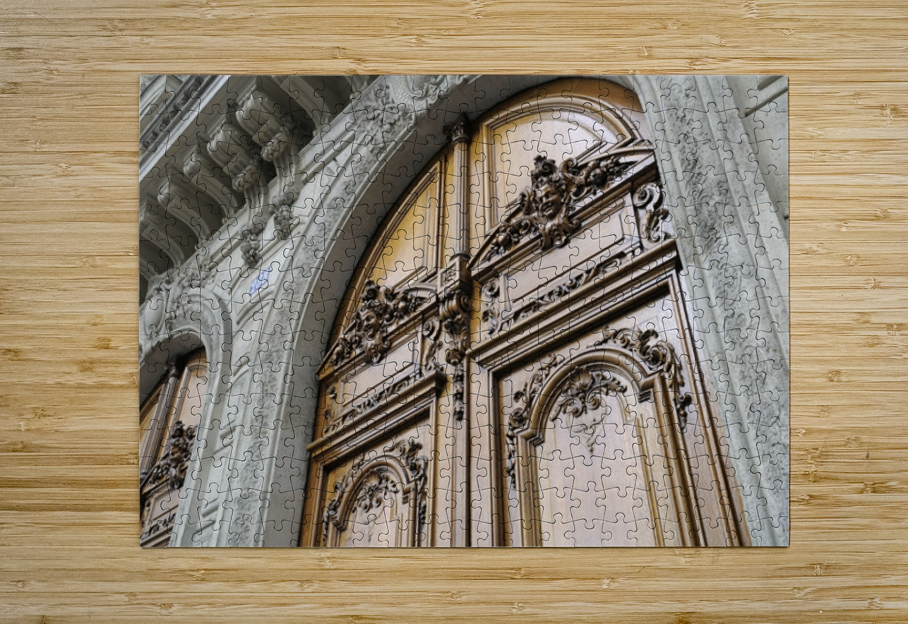 Ornate wooden door - Paris Kevin Oke Puzzle printing