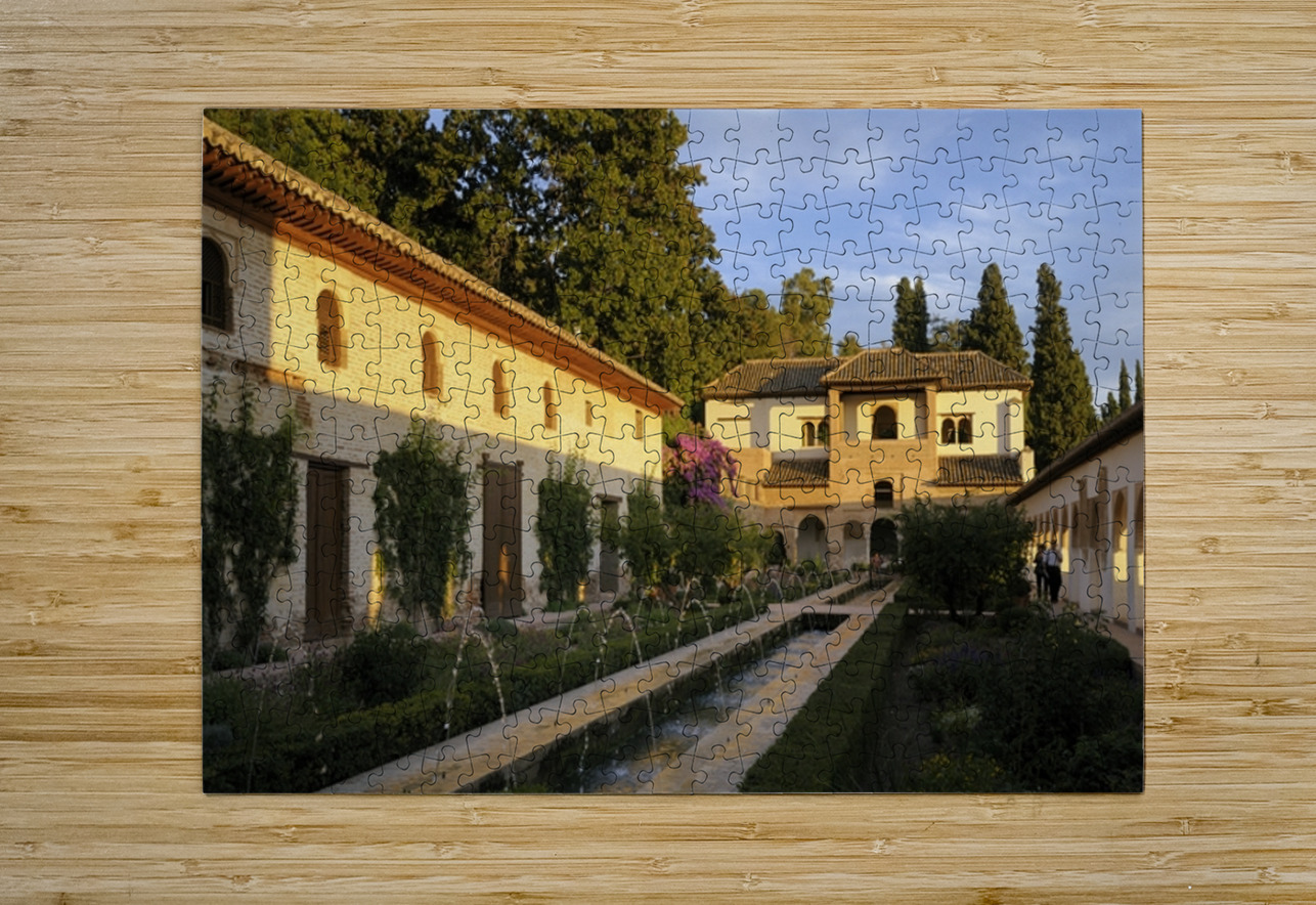 Patio de la Acequia   Generalife The Alhambra Granada Andalusia Spain Kevin Oke Puzzle printing