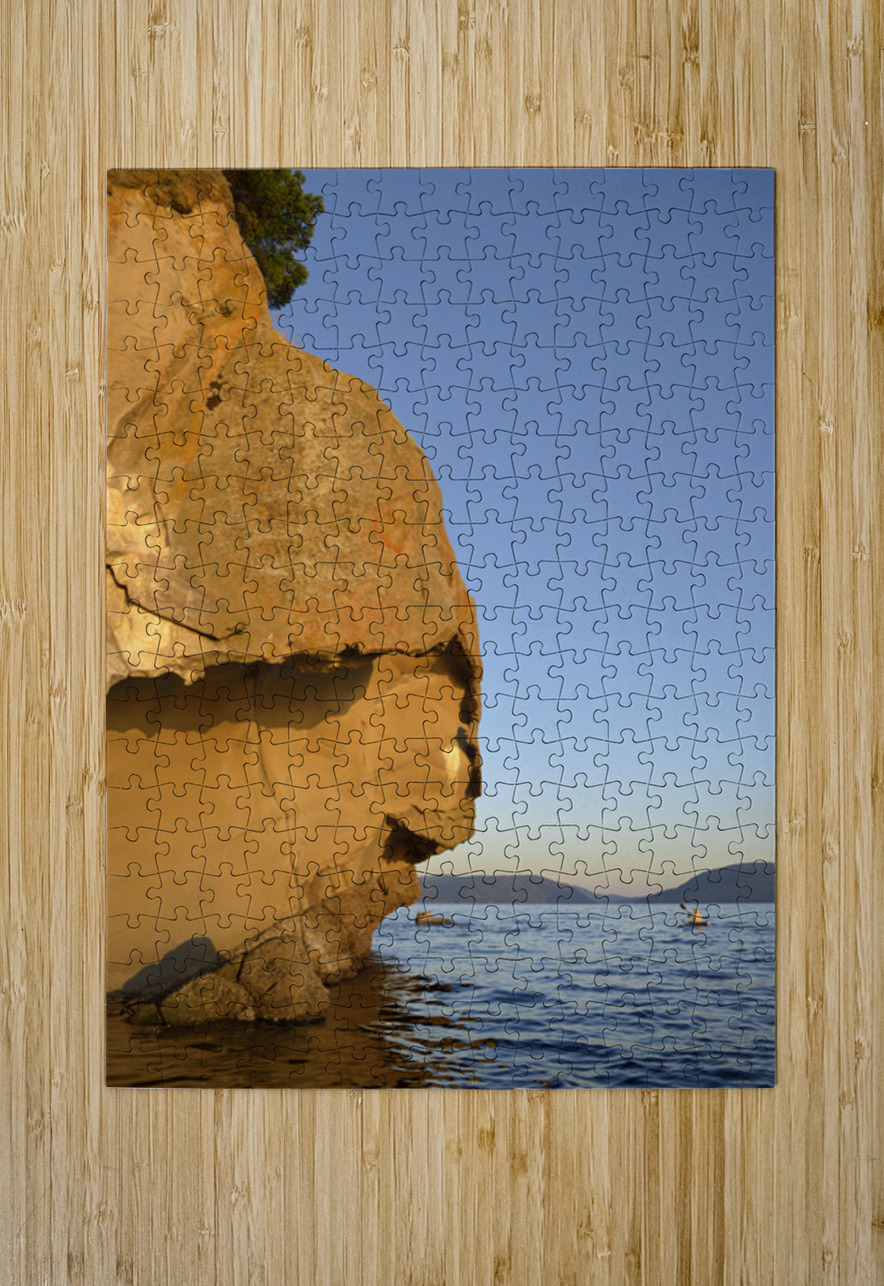 Sea kayaking under sculpted sandstone cliffs Kevin Oke Puzzle printing