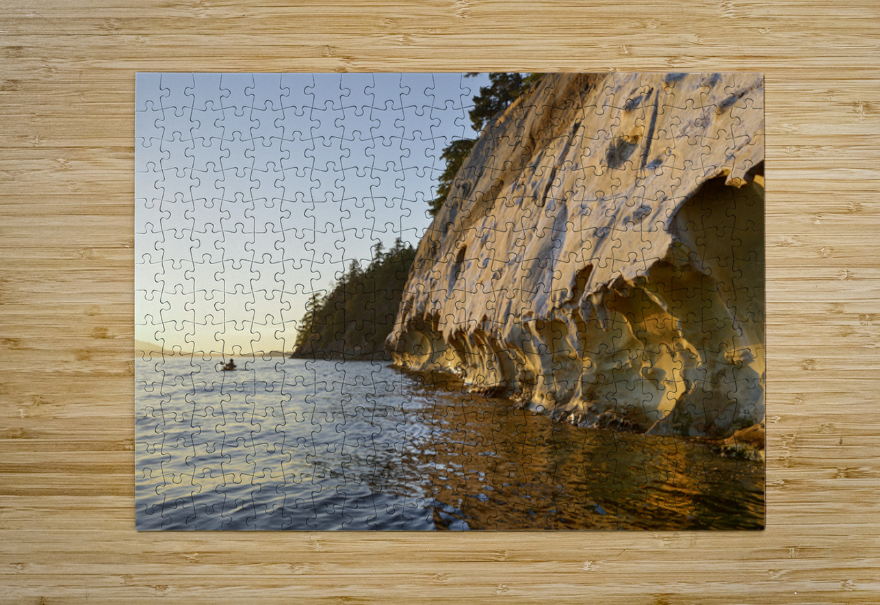 Sea kayaking under the sculpted sandstone cliffs Kevin Oke Puzzle printing