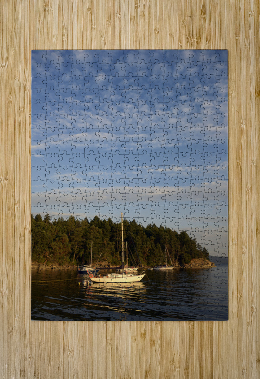 Sailboats at anchor on the west side of Tent Island Kevin Oke Puzzle printing