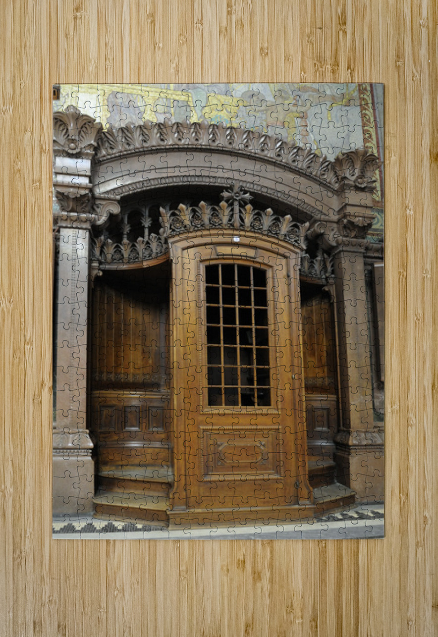 Confession box. Basilica Notre-Dame de Fourviere. Lyon. France Kevin Oke Puzzle printing