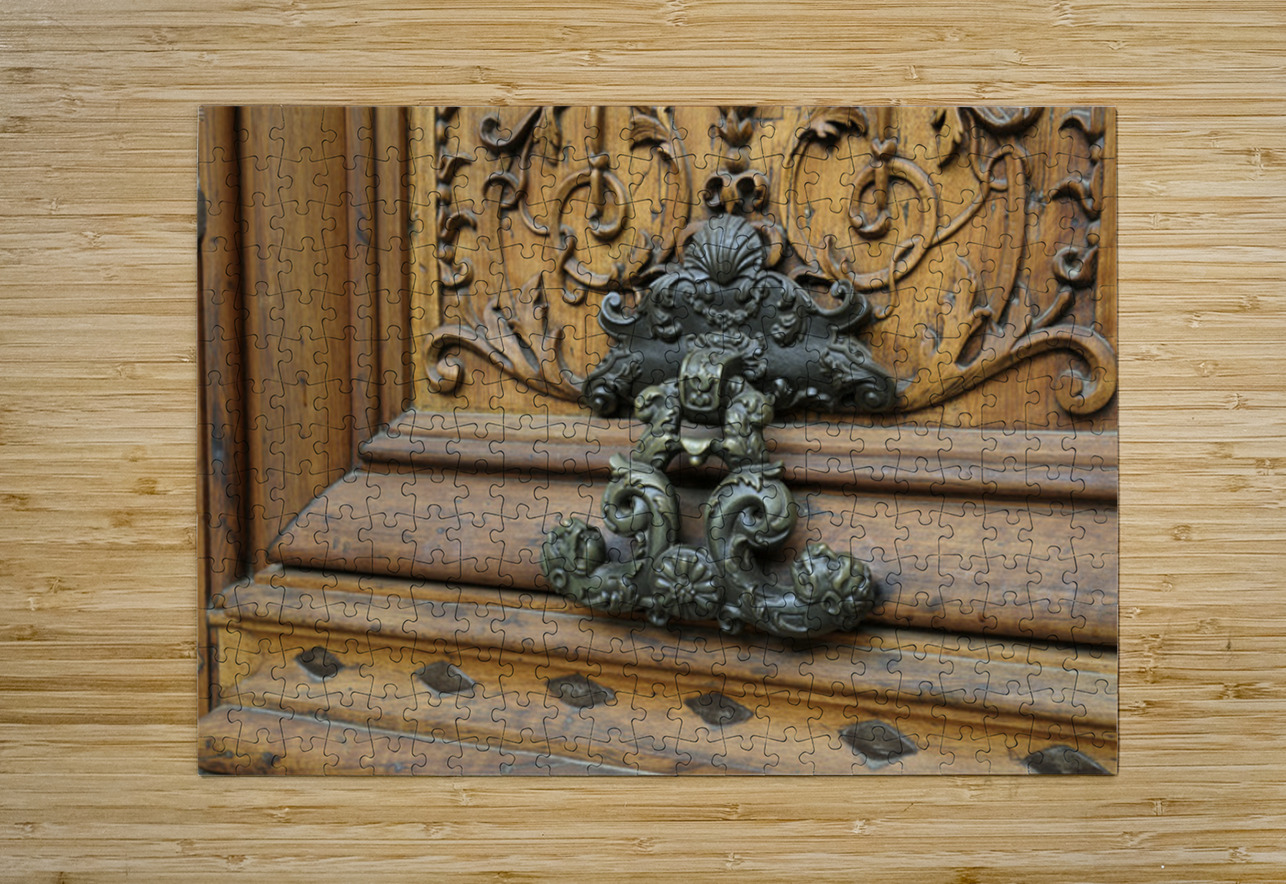 Door Knocker. Place des Martyrs de la Resistance. Aix-en-Provence. France Kevin Oke Puzzle printing