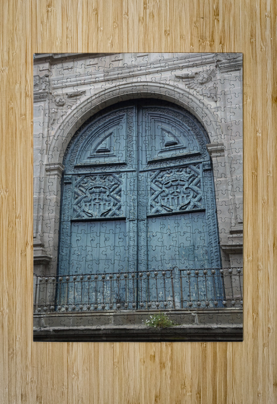 Entrance door to the Basilica La Merced. Quito. Ecuador Kevin Oke Puzzle printing