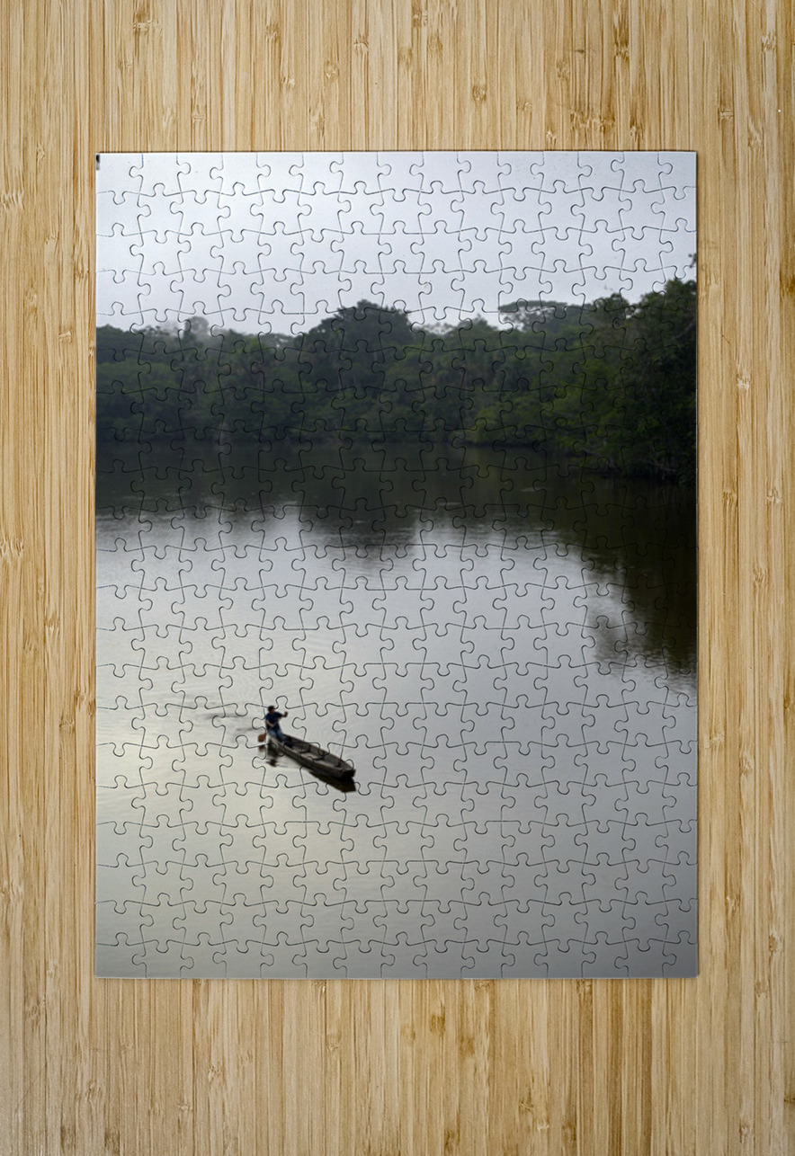 Canoeing on Lake Garzacocha Orellana Ecuador Kevin Oke Puzzle printing