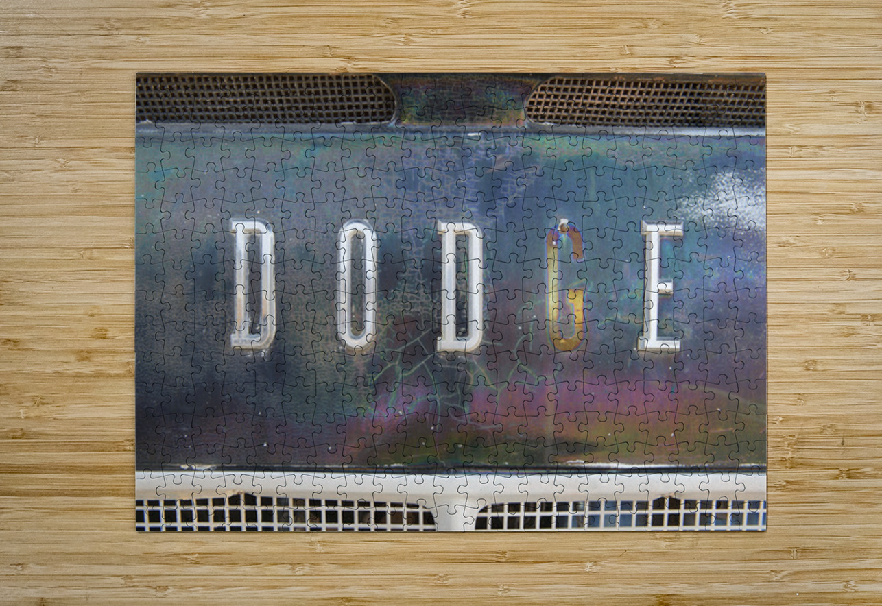 Patina on an old Dodge Kevin Oke Puzzle printing