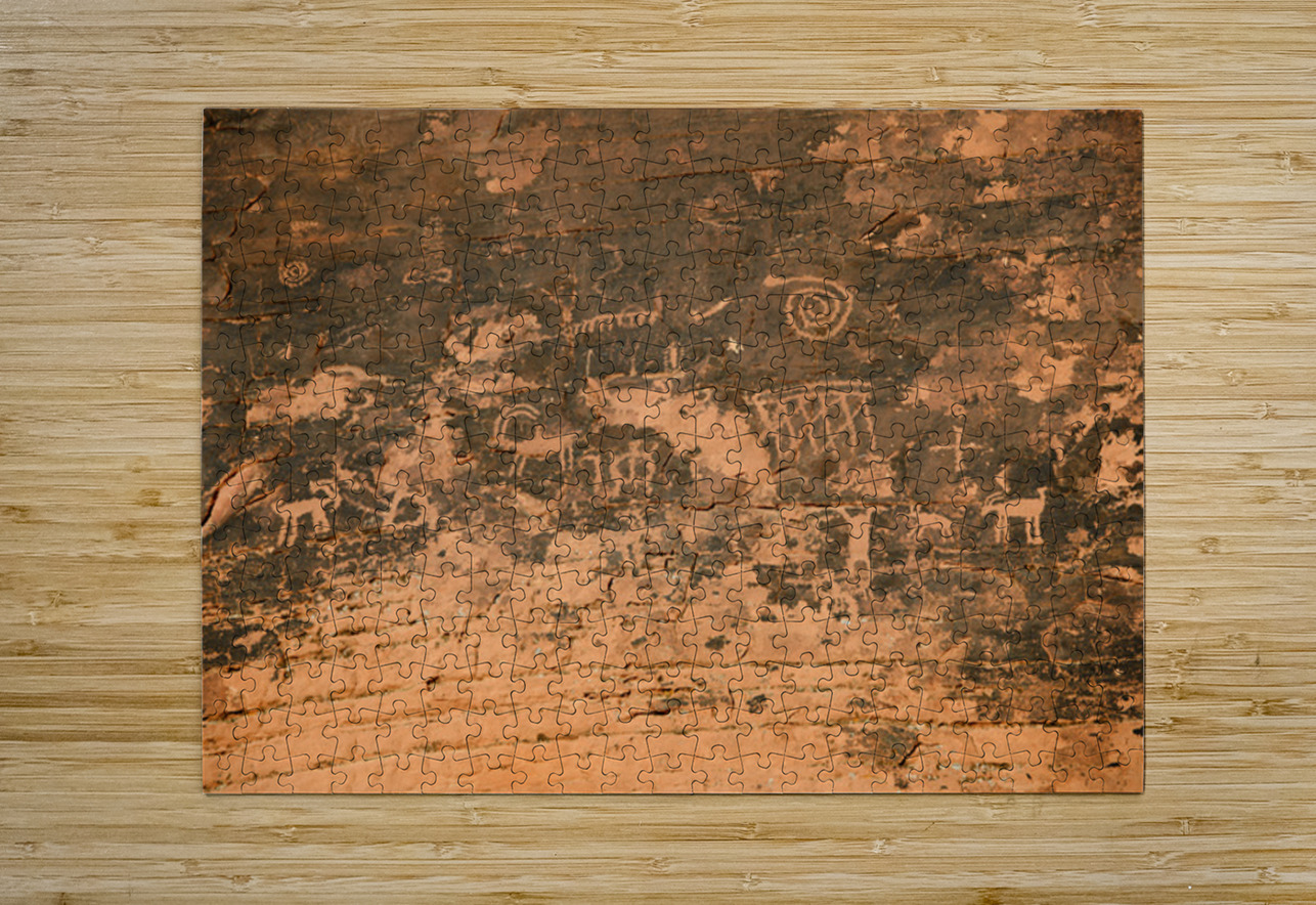 Petroglyphs near Atlatl Rock Valley of Fire State Park Nevada USA Kevin Oke Puzzle printing