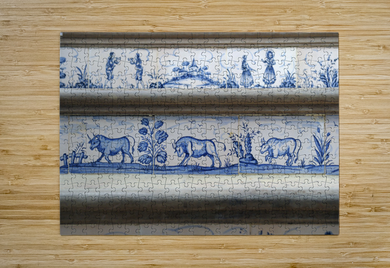 Ceramic tile stairs Plaza de Toros Bullring  Ronda Málaga Andalusia Spain Kevin Oke Puzzle printing