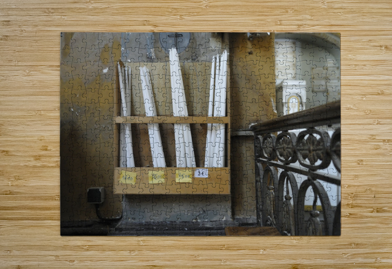 Prayer candles for sale Église Saint Pierre ancienne chapelle du collège des Jésuites Nevers Nièvre Burgundy France Kevin Oke Puzzle printing