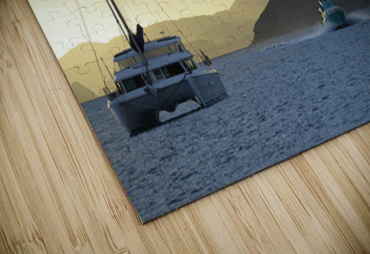 Passenger ferry and anchored catamaran at Sopers Hole Kevin Oke Puzzle