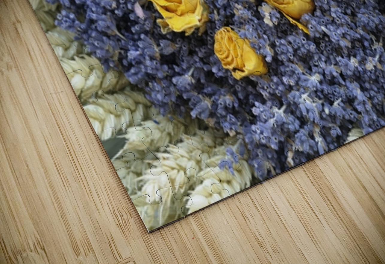 Dried roses and lavender flowers at market - Lourmarin Kevin Oke Puzzle