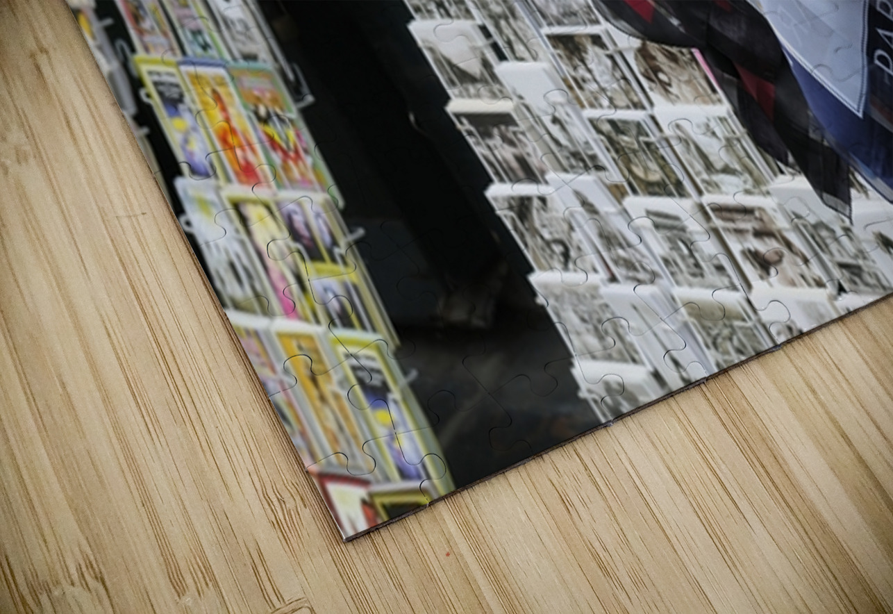 Scarves and postcards for sale on the banks of the Seine River - Paris Kevin Oke Puzzle