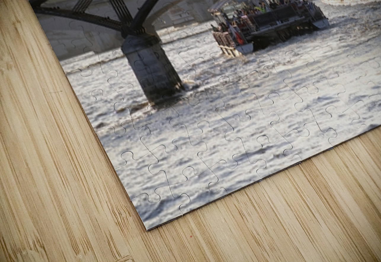 Tourist boat passing under Pont des Arts. Paris Kevin Oke Puzzle