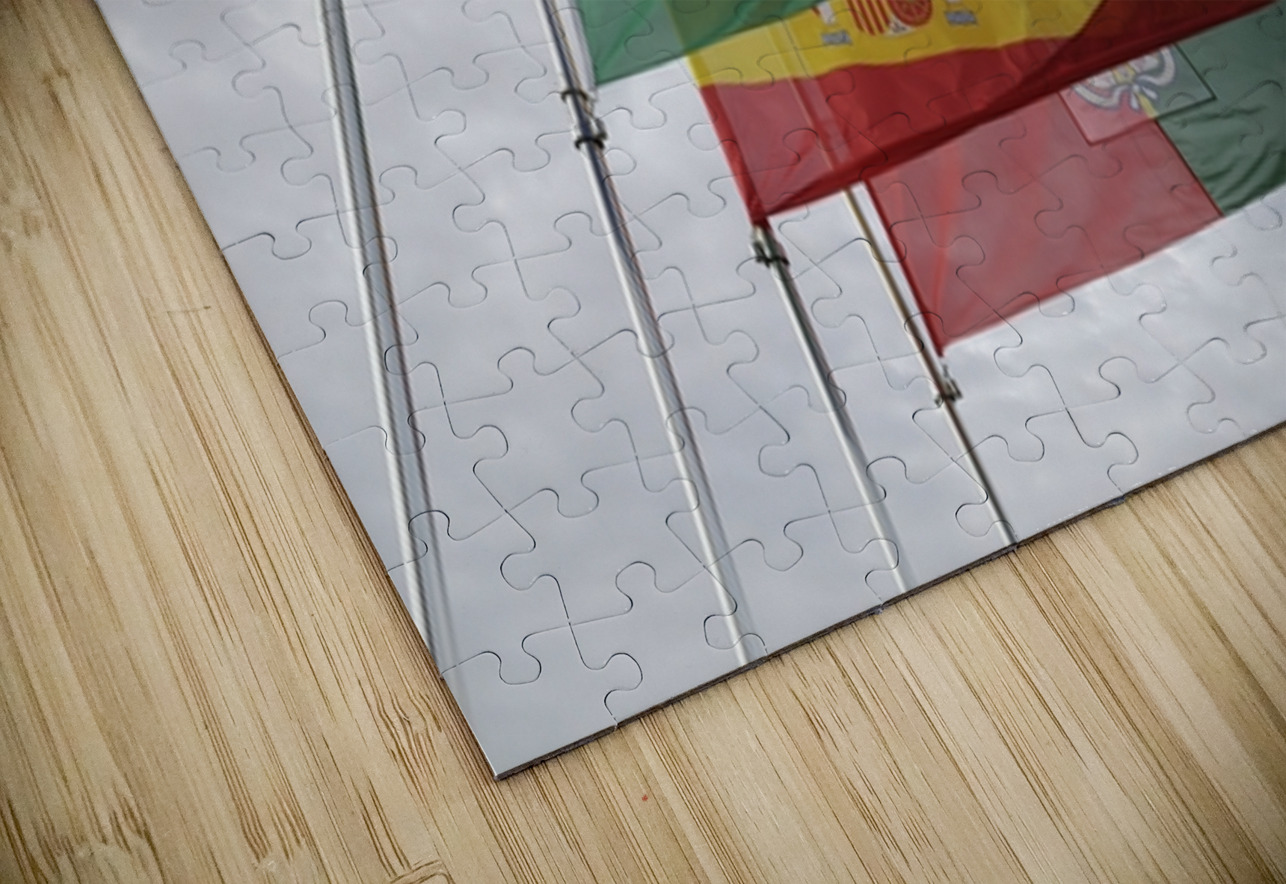 Flags on the Vela Tower The Alhambra Granada Andalusia Spain Kevin Oke Puzzle