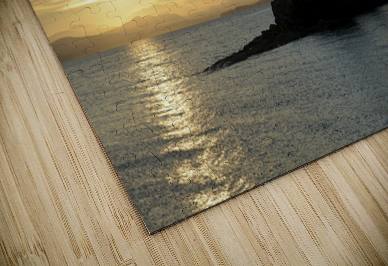 Sunset over Vancouver Island with silhouetted trees Kevin Oke Puzzle