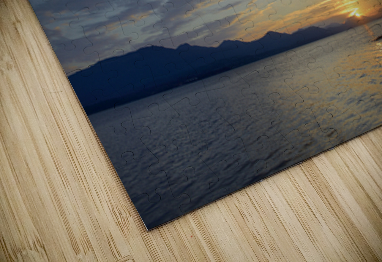 Sunset over Vancouver Island with silhouetted trees Kevin Oke Puzzle