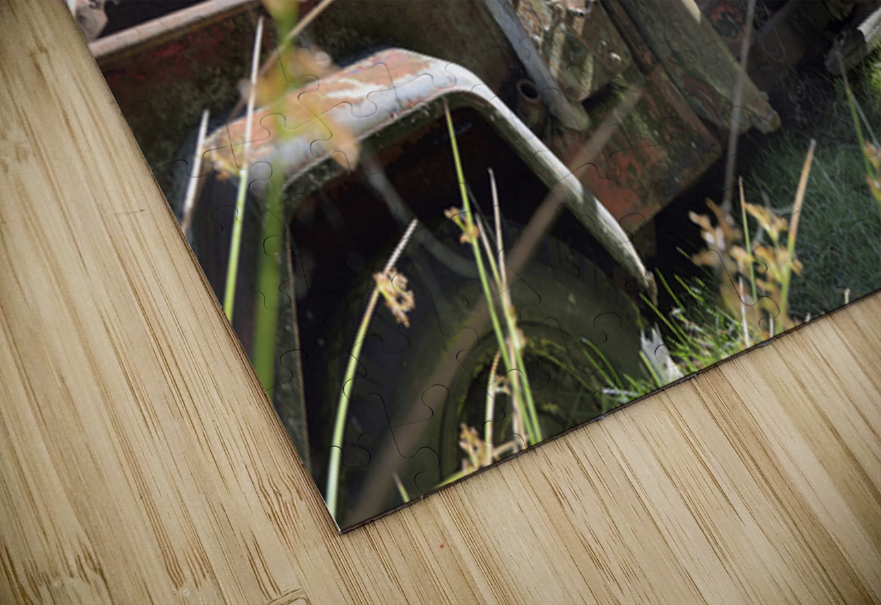 Old pickup truck with steam rising Kevin Oke Puzzle