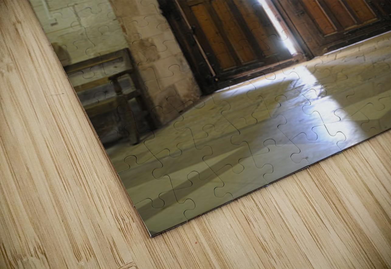Shaft of light coming through the entrance door.  Eglise de Saint Maurice. Chatillon-sur-Loire Centre. France Kevin Oke Puzzle