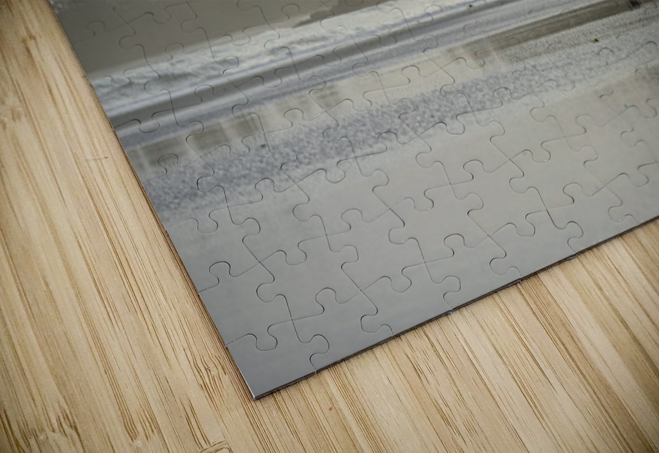 Man walking with surfboard through the mist Long Beach Pacific Rim National Park Kevin Oke Puzzle