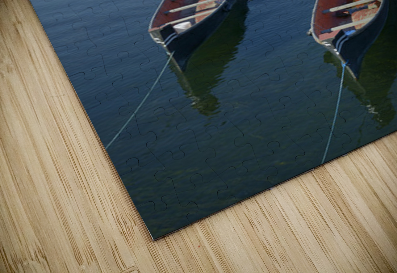 Two native canoes anchored in Tofino Harbour Kevin Oke Puzzle