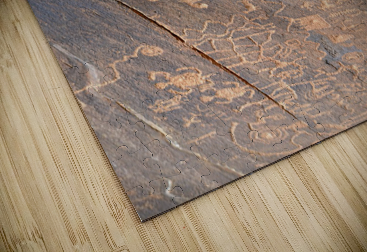 Ancient petroglyphs showcasing animal figures and geometric designs Crane Petroglyph Site Verde Valley Arizona Kevin Oke Puzzle