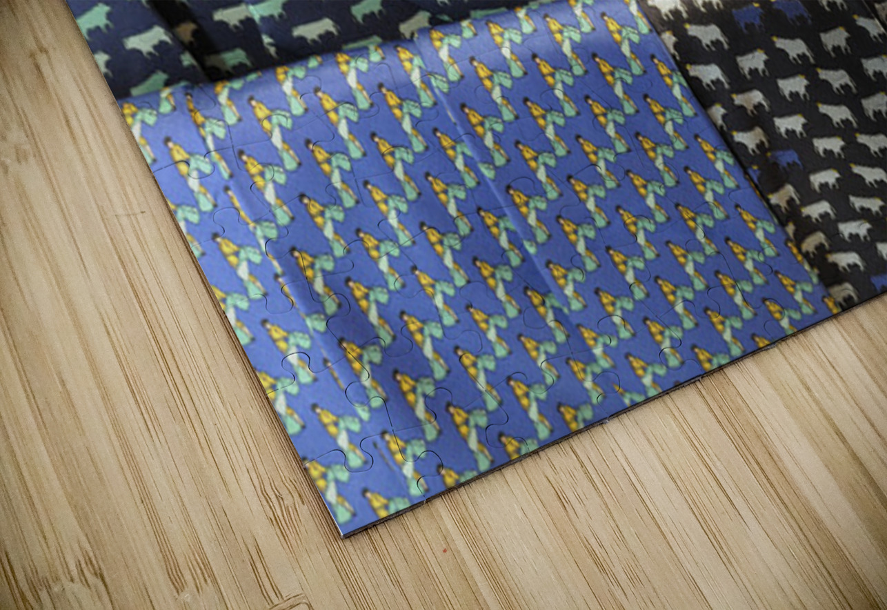 Textile with bull design Carrera de Espinel Ronda Málaga Andalusia Spain Kevin Oke Puzzle