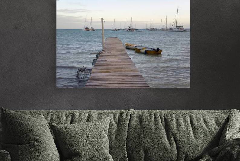 Dock and lobster pots by Kevin Oke