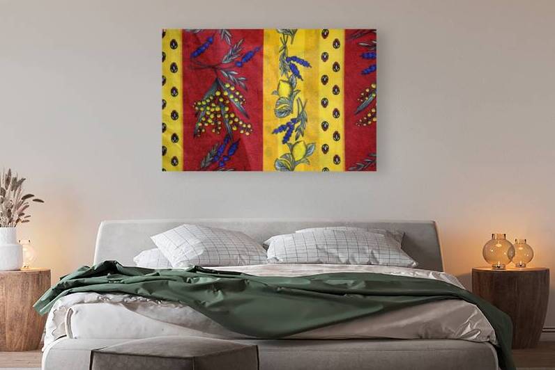 Red and Yellow Textiles - Aix-en-Provence by Kevin Oke