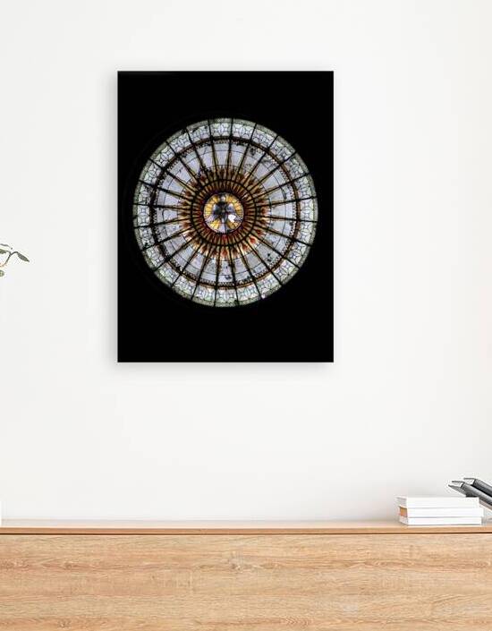 Round geometric stained glass window Eglise Saint Pothin by Kevin Oke