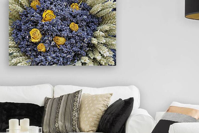 Dried roses and lavender flowers at market - Lourmarin by Kevin Oke