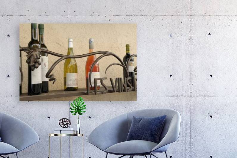 Les Vins Du Luberon store sign with bottled wine by Kevin Oke