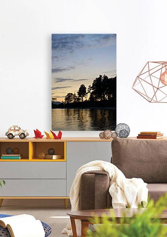 Silhouetted trees at sunset by Kevin Oke