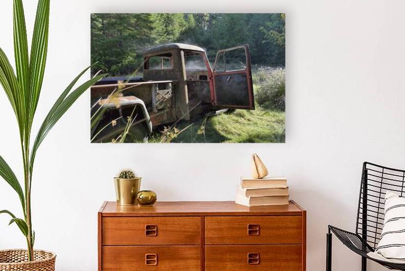 Old pickup truck with steam rising by Kevin Oke