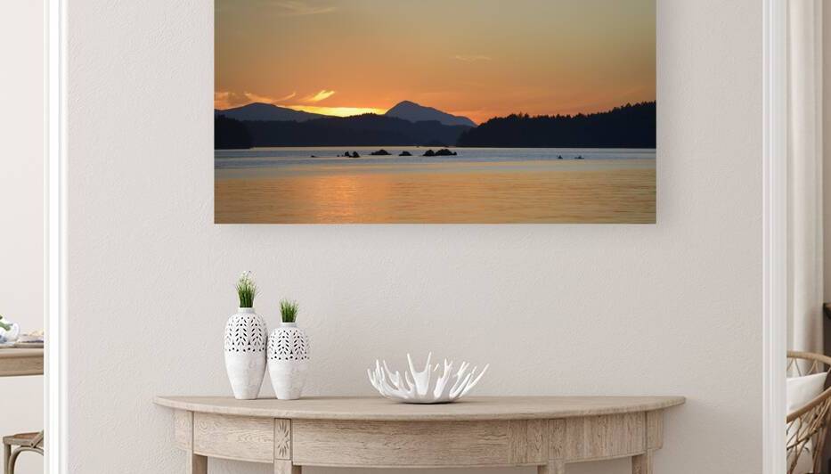 Kayakers near islets at the entrance to Princess Bay by Kevin Oke