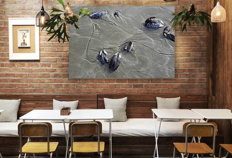 Abstract photo of mussels on the sand Chesterman Beach by Kevin Oke