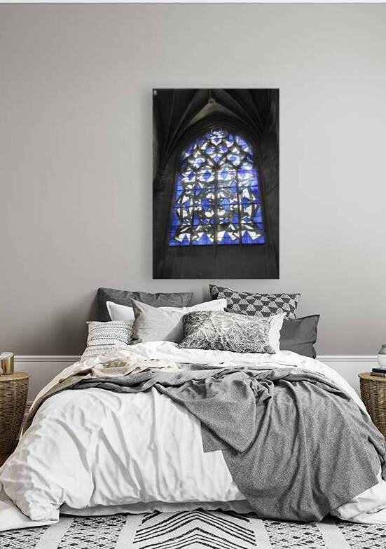 Modern stained glass window Nevers Cathedral Cathédrale Saint Cyr et Sainte Julitte de Nevers Nevers Nièvre Burgundy France by Kevin Oke